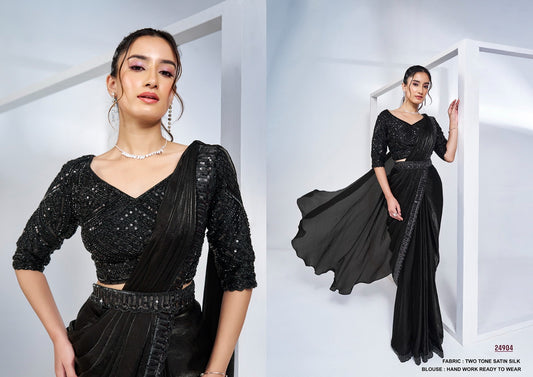 Designer Pure Handwork Ready To Wear Saree