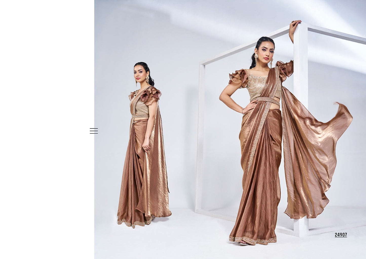 Designer Pure Handwork Ready To Wear Saree