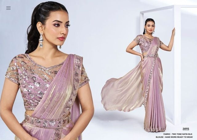 Designer Pure Handwork Ready To Wear Saree
