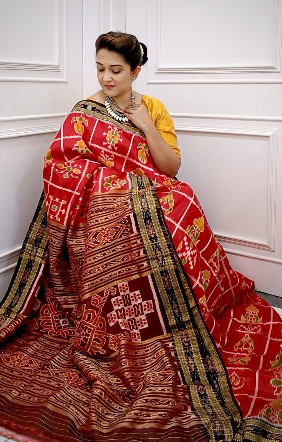 Classic Nabakothi Design Khandua Silk Saree