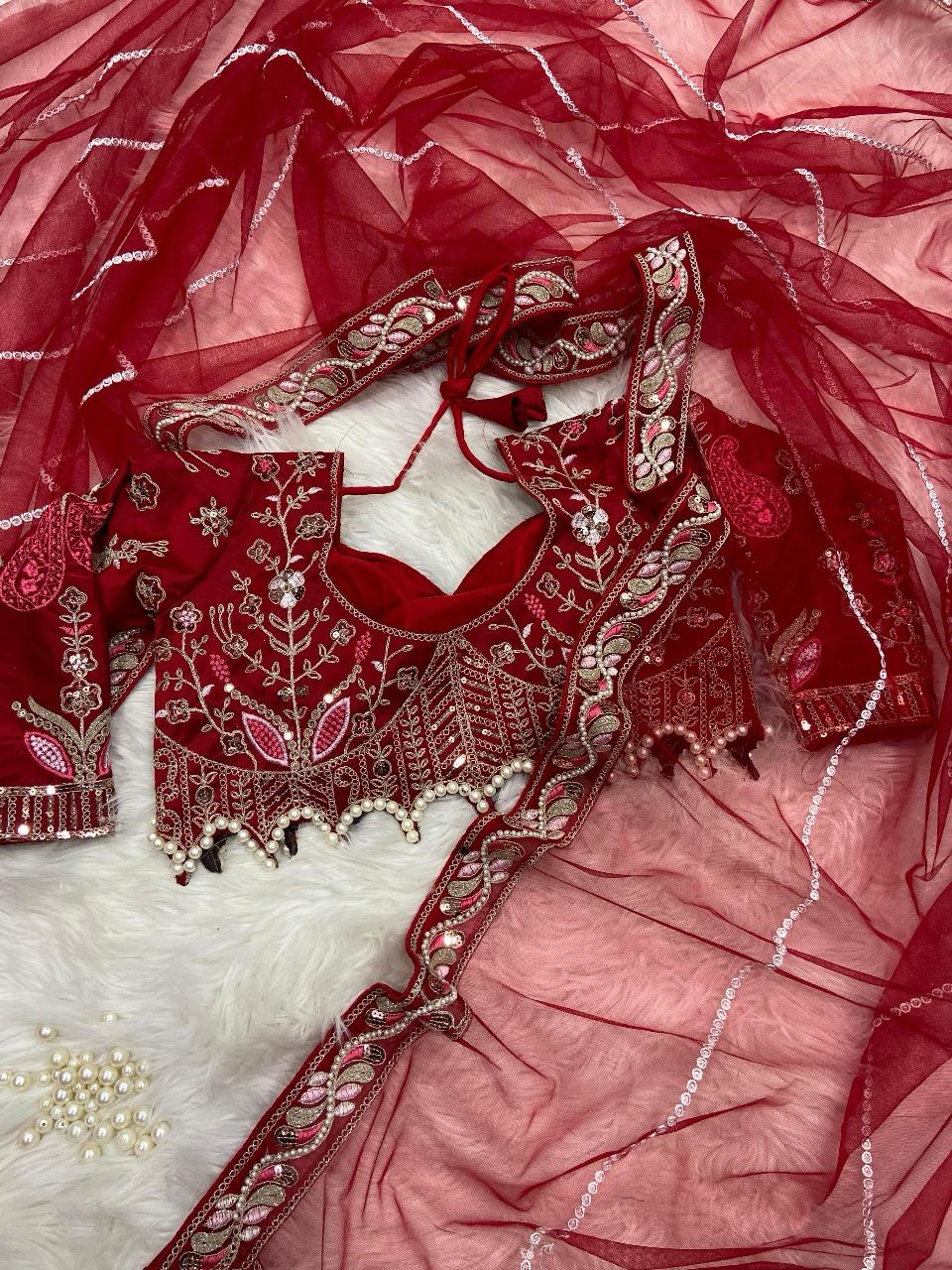 Sequence Dori Embroidery Net Embellished Heavy Diamond Work Lace Border Saree