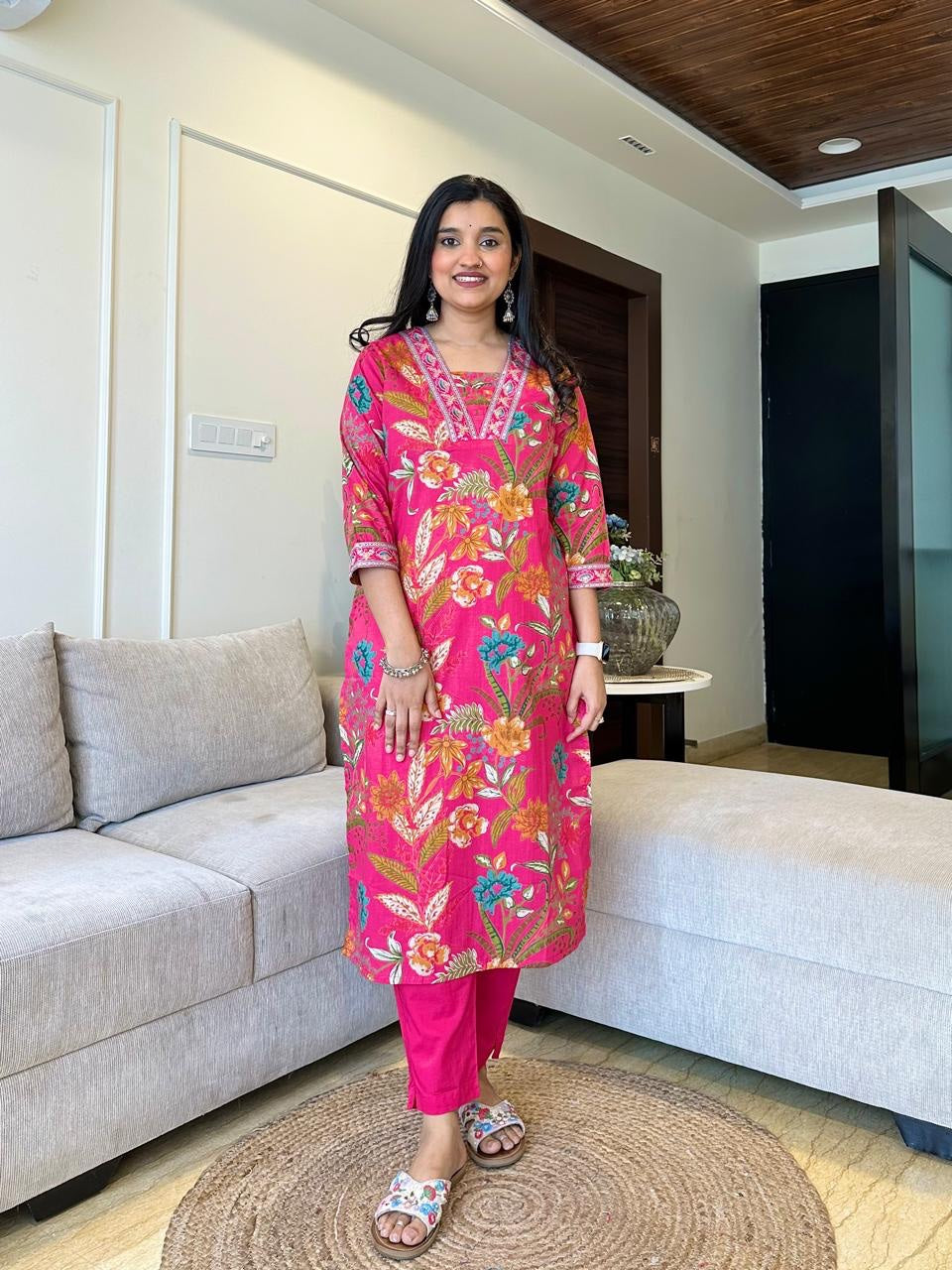 Designer Yashvi Cotton Kurti Set