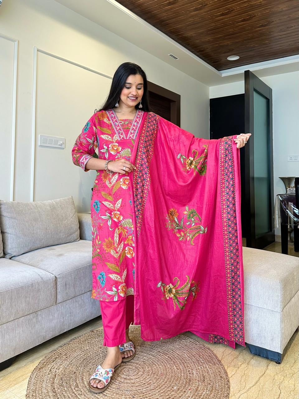 Designer Yashvi Cotton Kurti Set