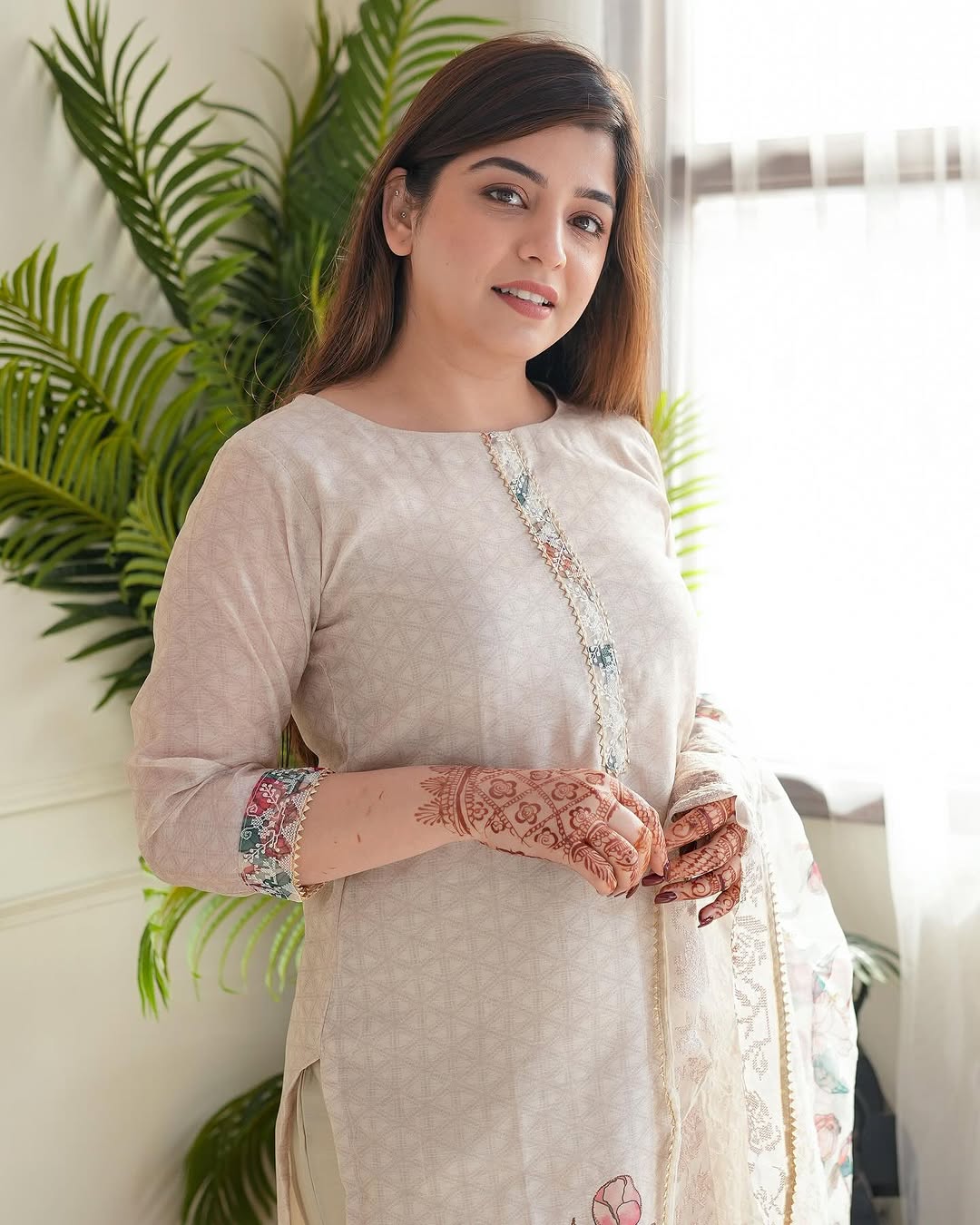 Off-White Linen Cotton Suit Set