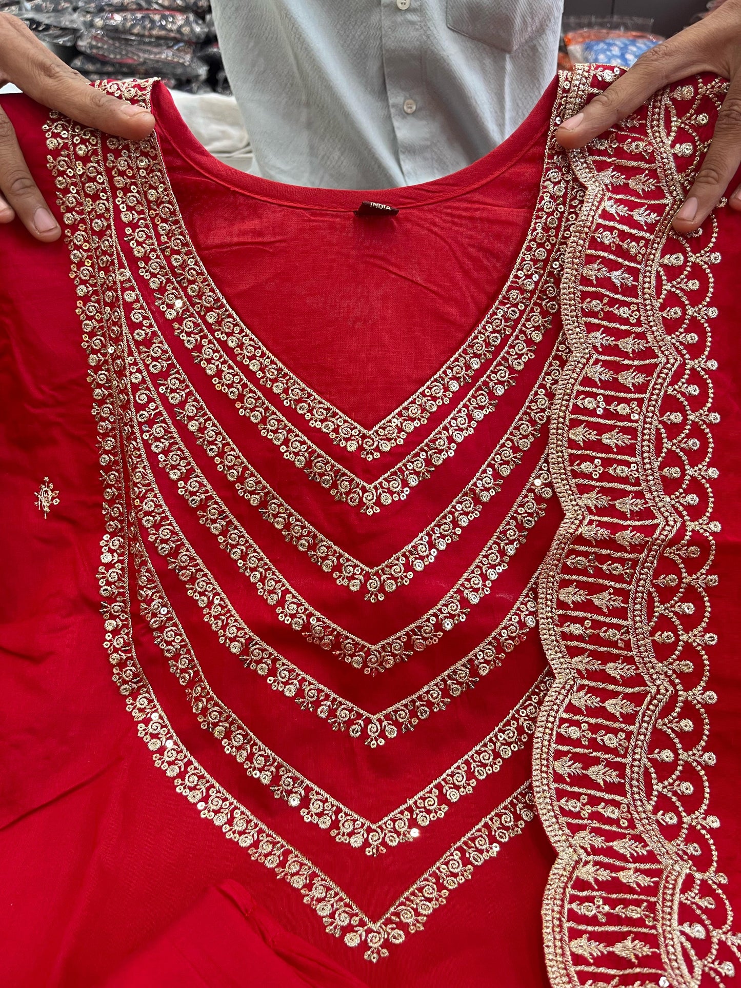 Beautiful Designer Party Wear Chanderi Silk Suit