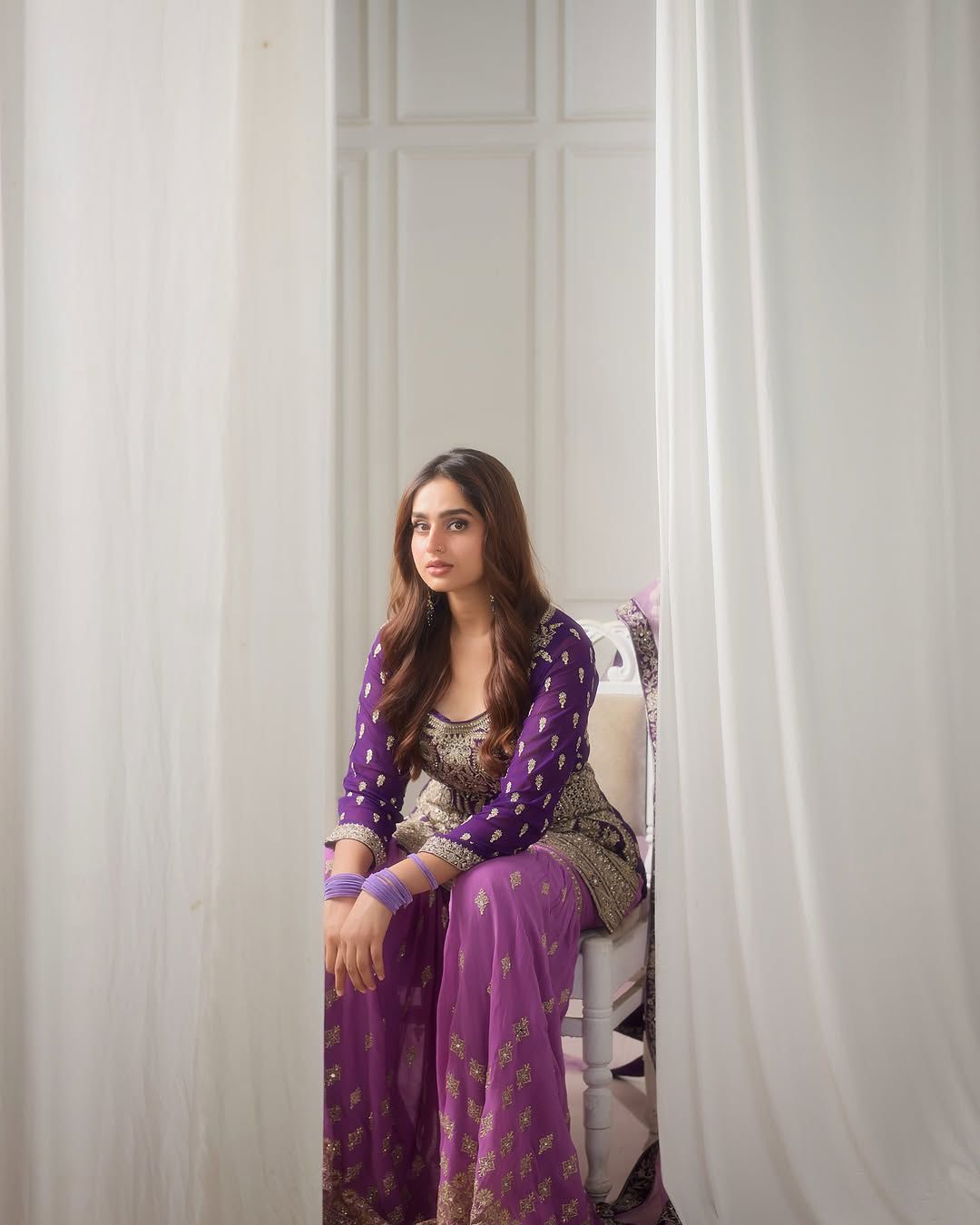 Georgette Palazzo Salwar Suit with Embroidery Work