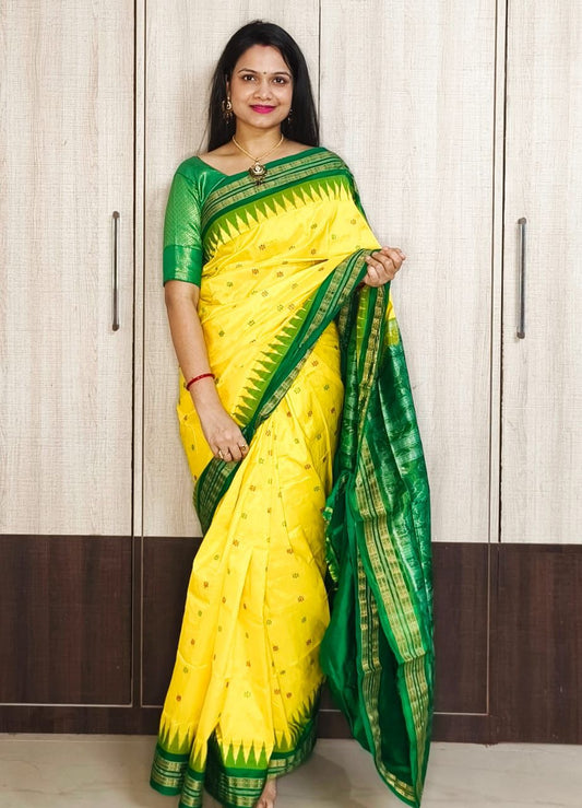 Odisha Sambalpuri Half Tissue Bandha Silk Saree
