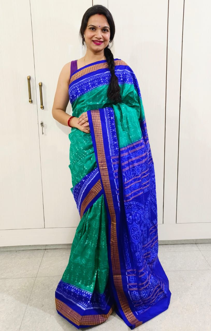Odisha Sambalpuri Half Tissue Bandha Silk Saree