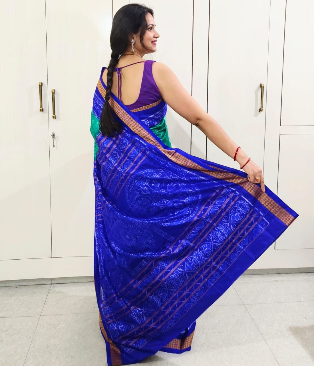 Odisha Sambalpuri Half Tissue Bandha Silk Saree