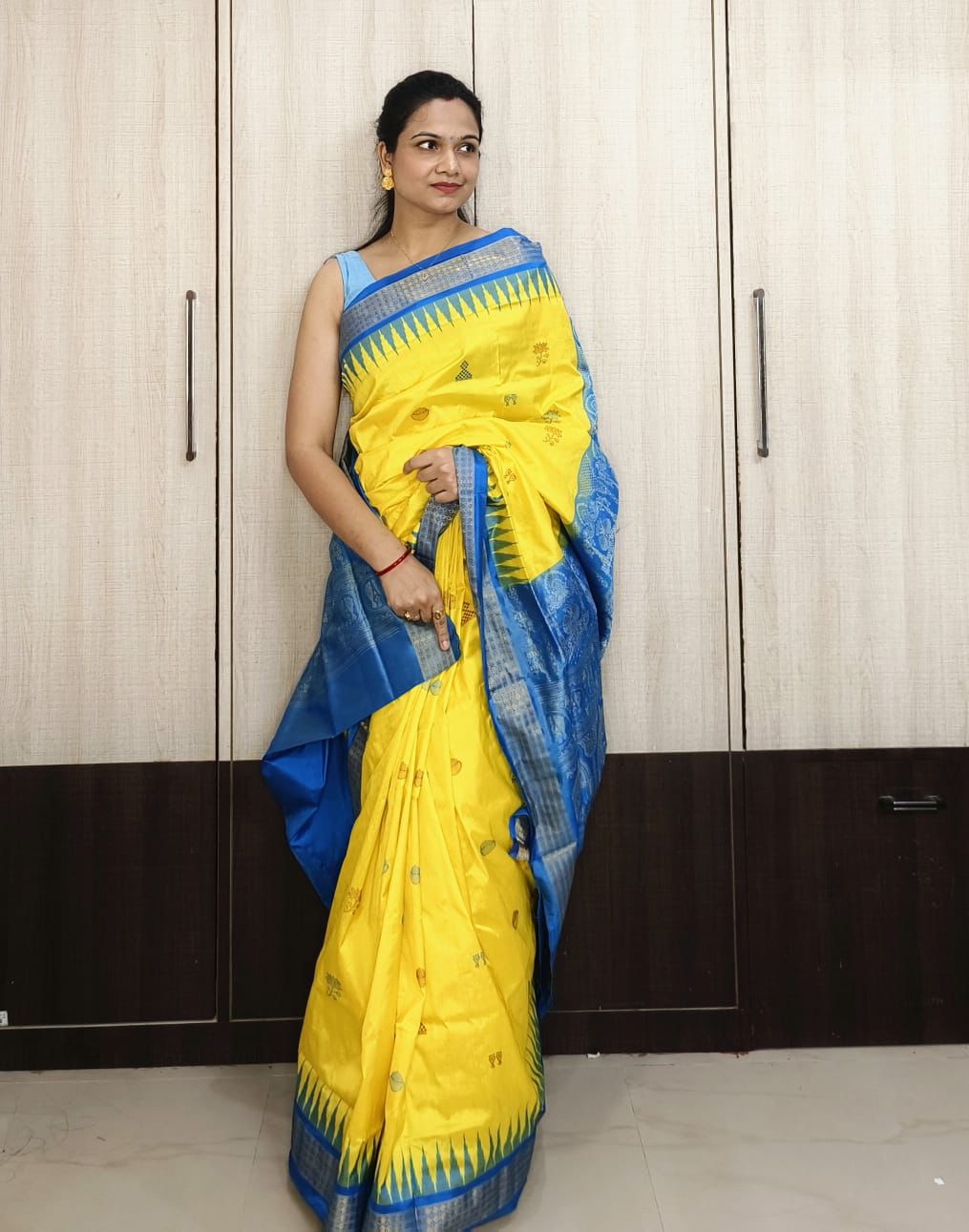 Odisha Sambalpuri Half Tissue Bandha Silk Saree