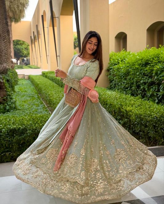 Pure Georgette Suit with Heavy Embroidery & Sequience Work