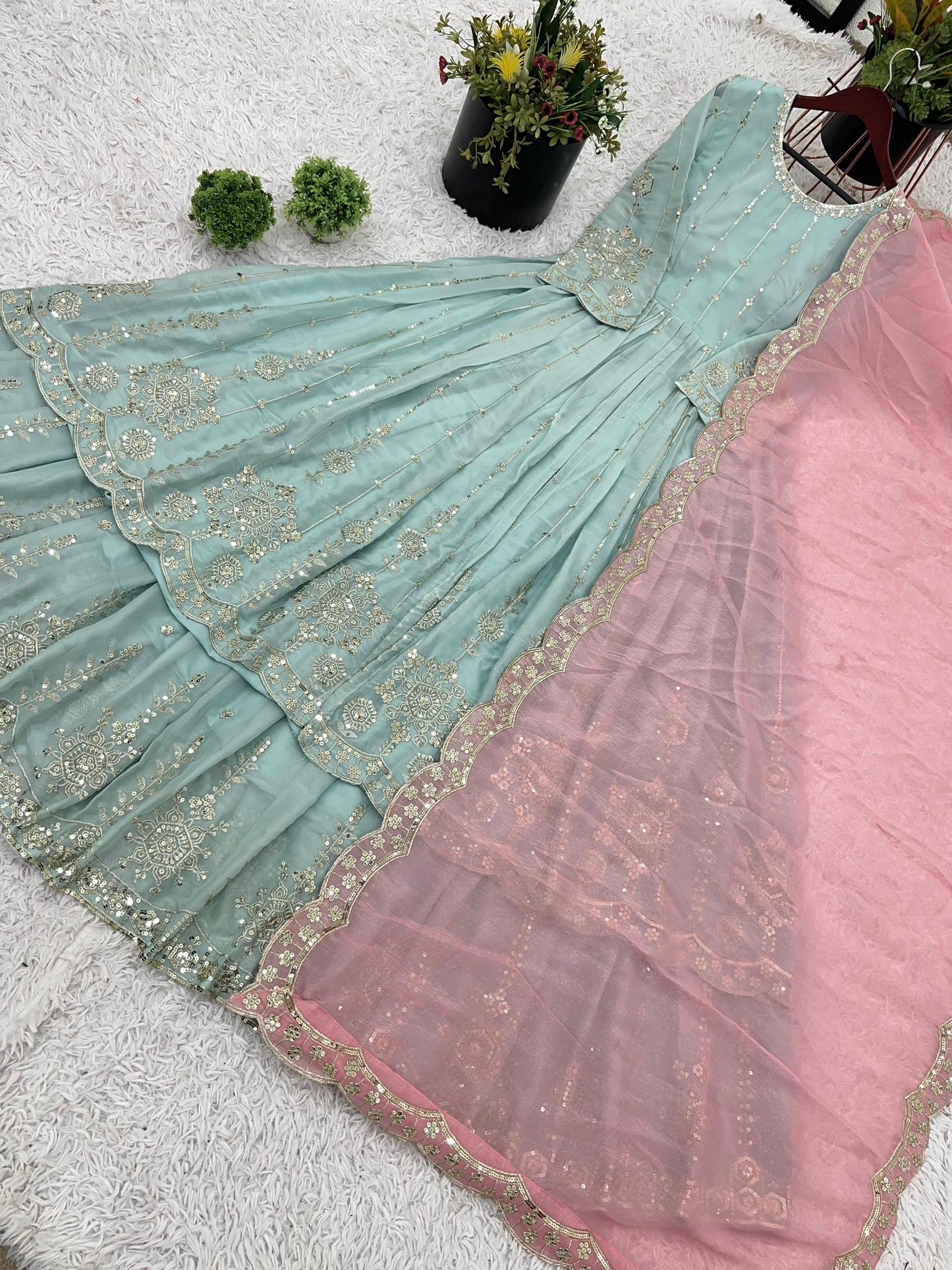 Pure Georgette Suit with Heavy Embroidery & Sequience Work