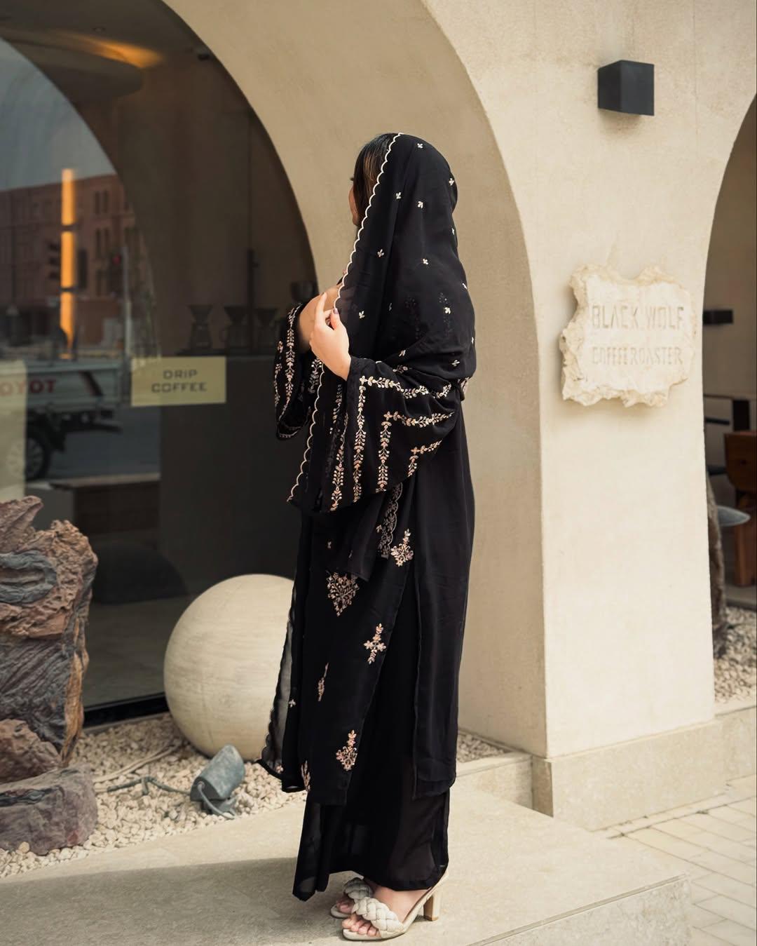 Designer Faux Georgette Kurta Palazzo And Dupatta Set