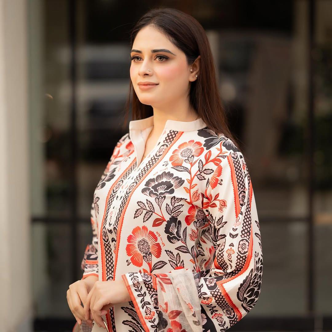 Trendy Pure American Crepe Digital Print Co-Ord Set with Chiffon Georgette Dupatta