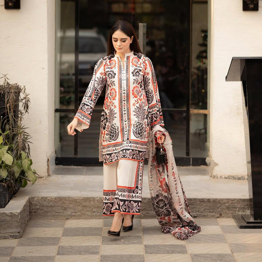 Trendy Pure American Crepe Digital Print Co-Ord Set with Chiffon Georgette Dupatta