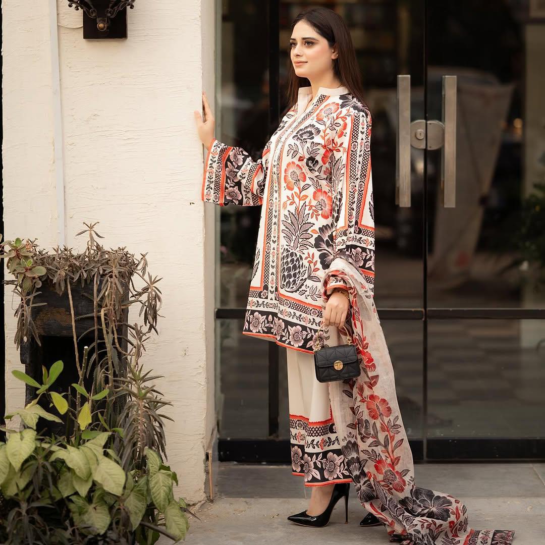 Trendy Pure American Crepe Digital Print Co-Ord Set with Chiffon Georgette Dupatta