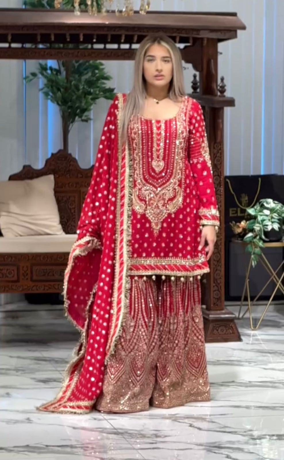 Heavy Faux Georgette With Embroidery 5 mm Sequence Work With Fancy Latkan Border