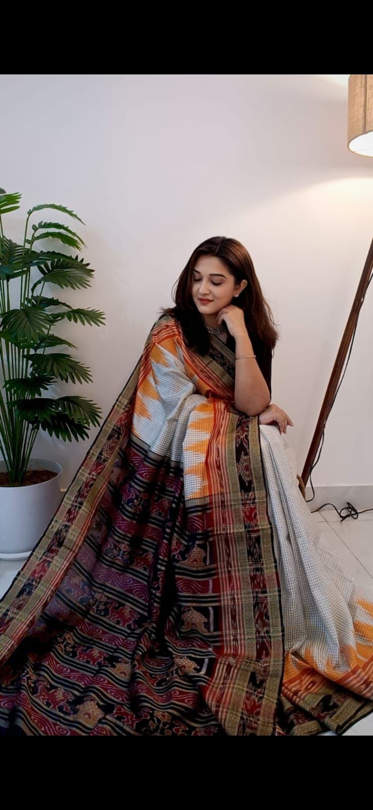 Elegant Khandua Mulberry Silk Pata Saree