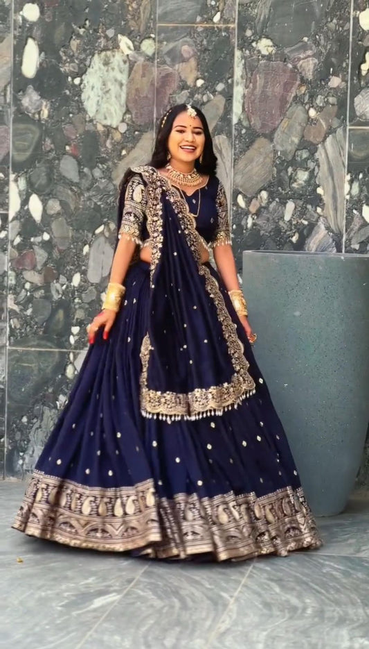 Heavy Embroidered Fox Georgette Lehenga Choli Set