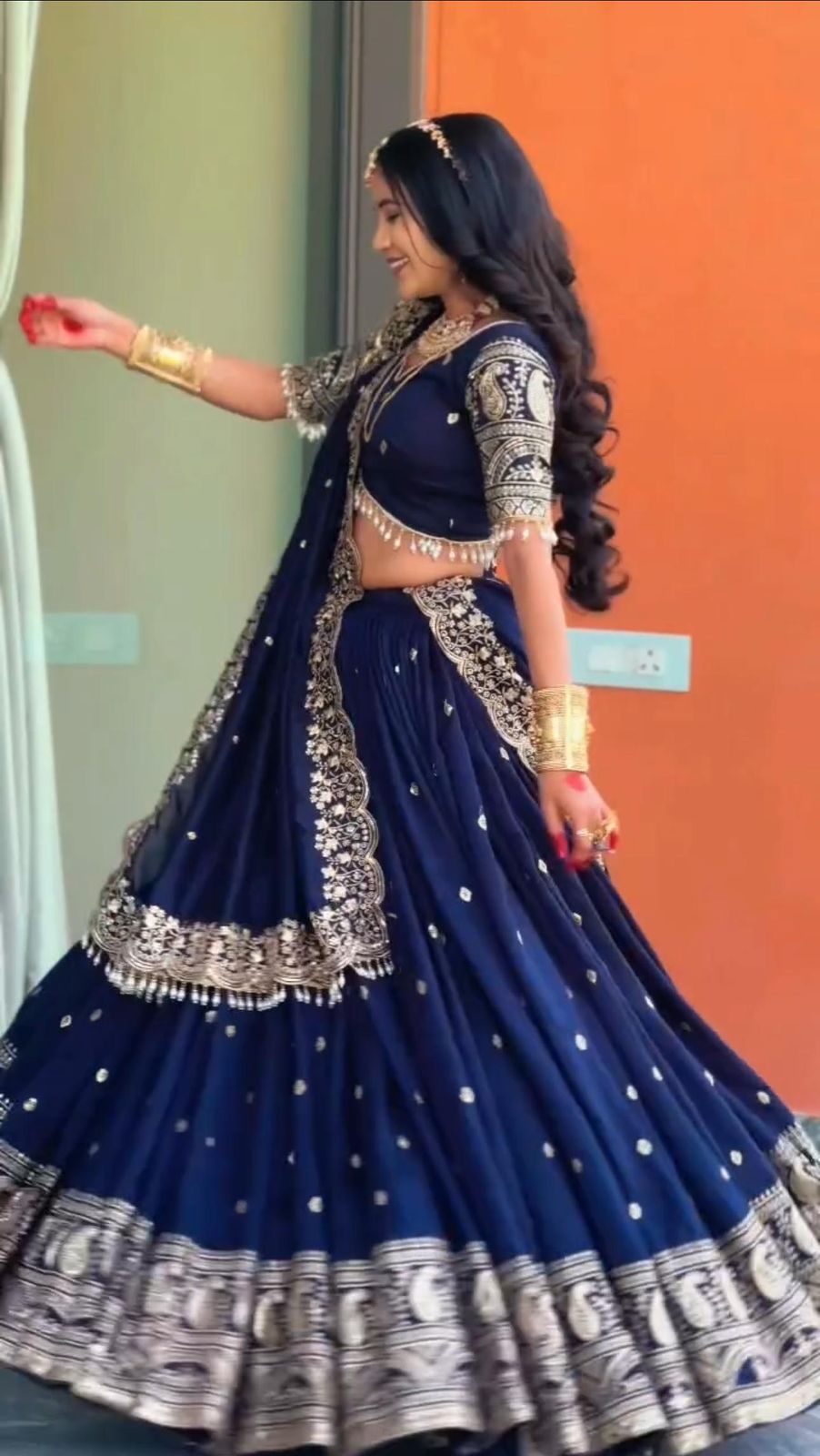 Heavy Embroidered Fox Georgette Lehenga Choli Set