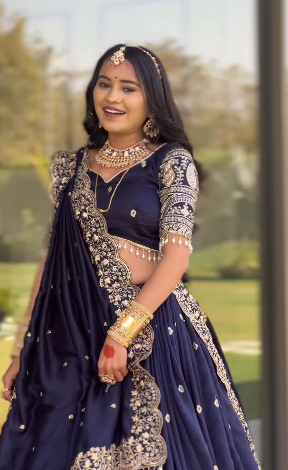 Heavy Embroidered Fox Georgette Lehenga Choli Set