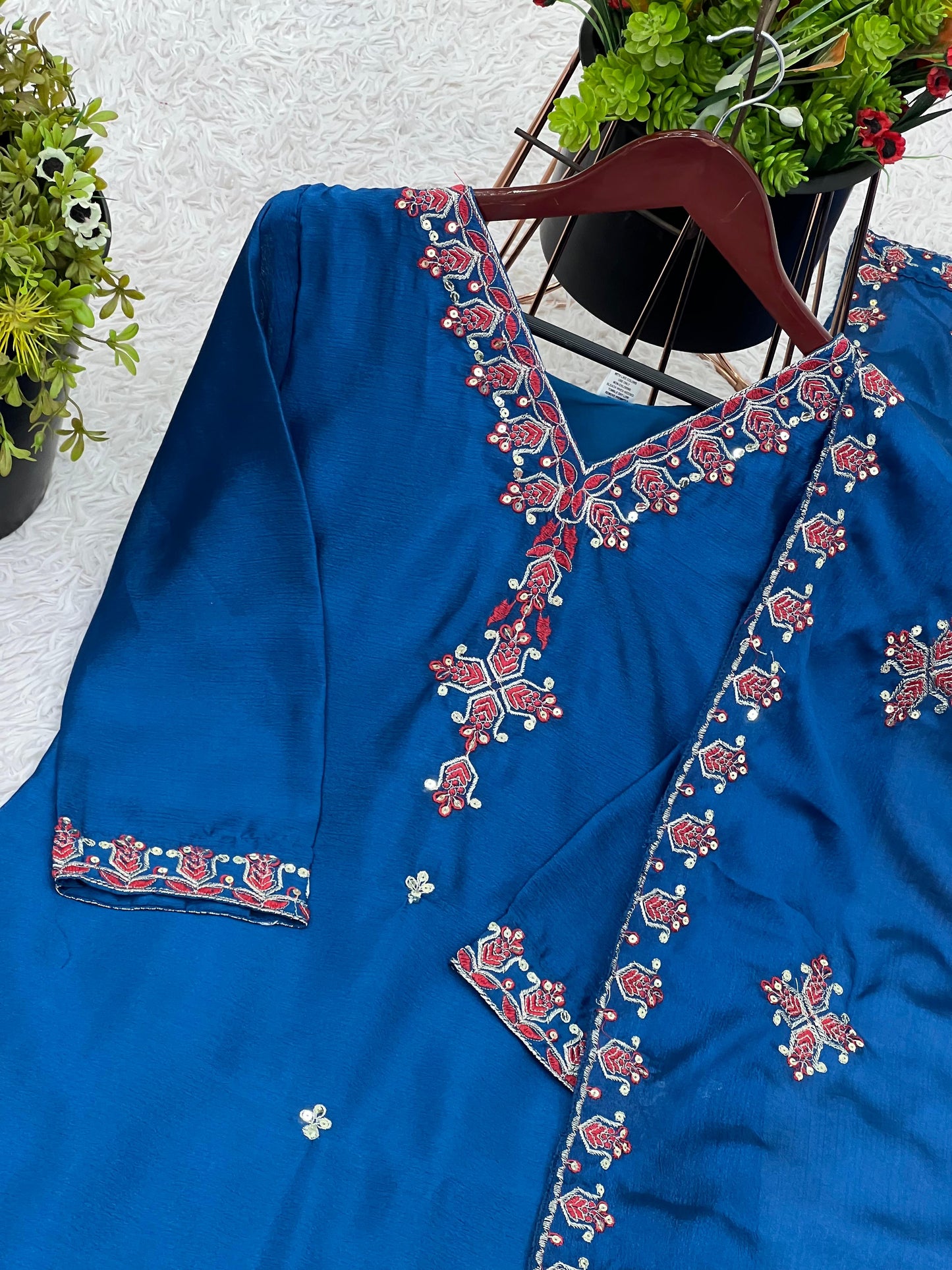 Women's Heavy Embroidery Top Bottom with Dupatta