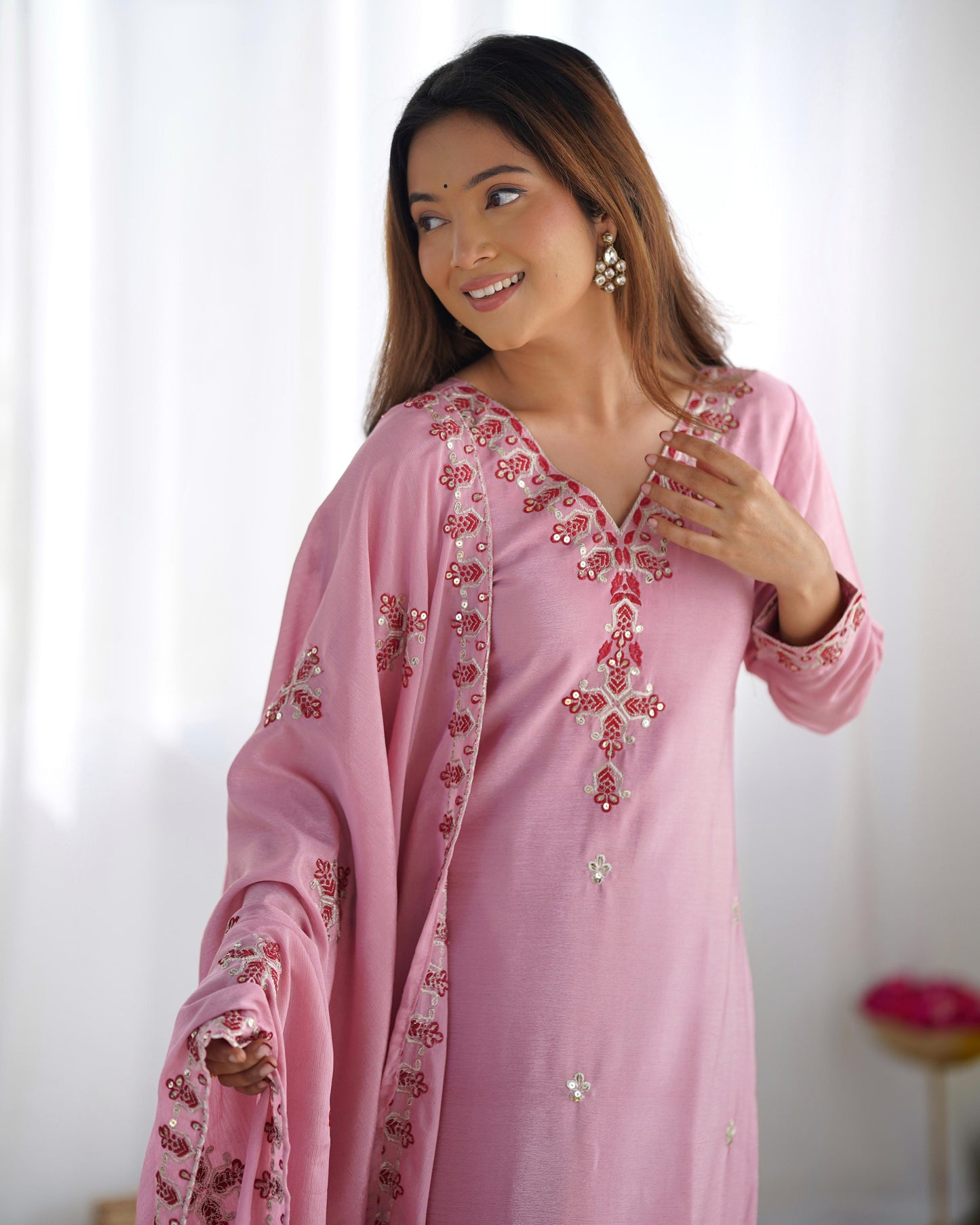Women's Heavy Embroidery Top Bottom with Dupatta