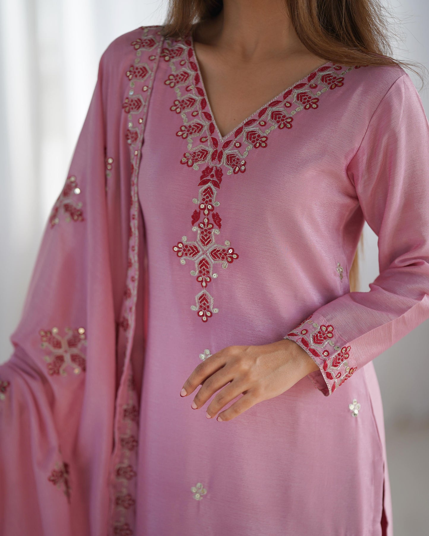 Women's Heavy Embroidery Top Bottom with Dupatta