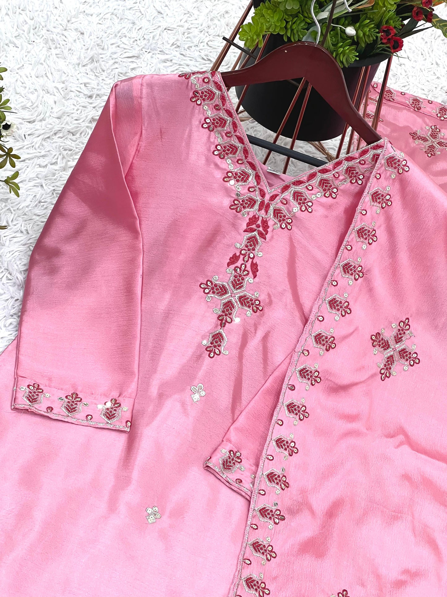 Women's Heavy Embroidery Top Bottom with Dupatta