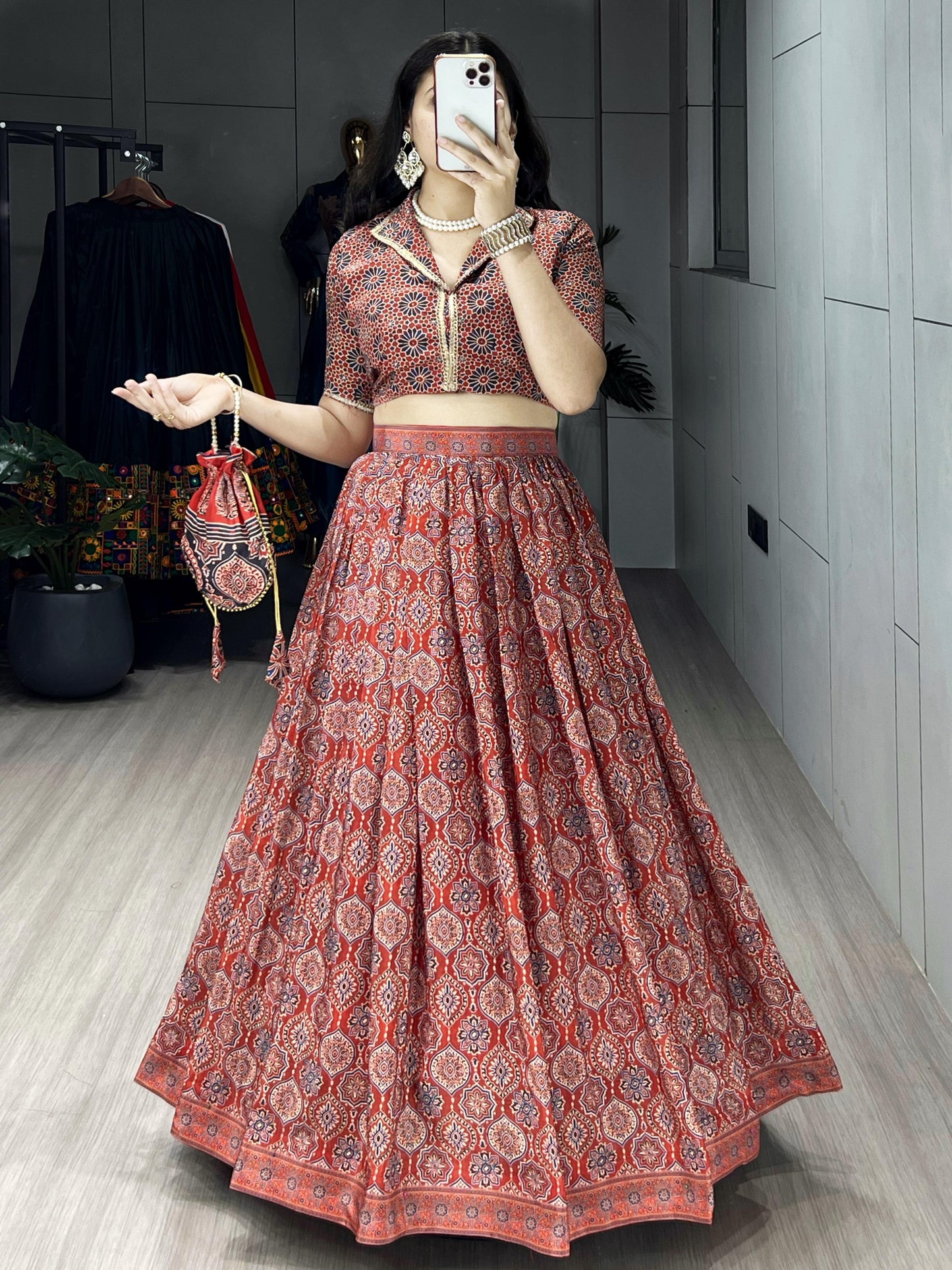 Pure Crepe Silk designer  Lehenga
