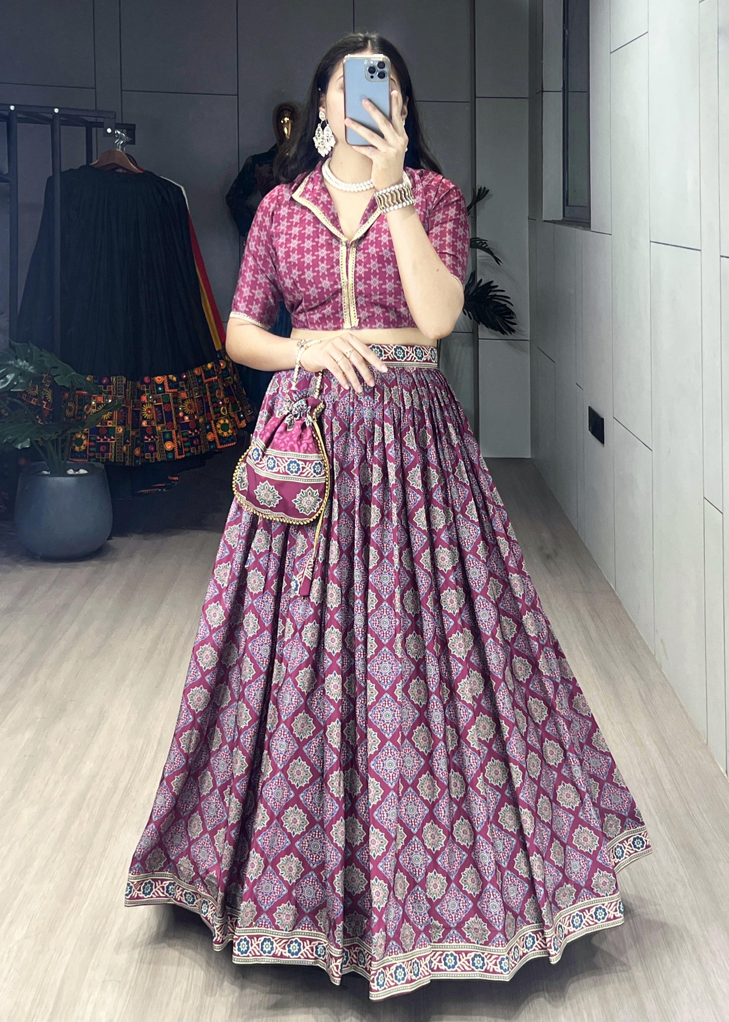 Pure Crepe Silk designer  Lehenga