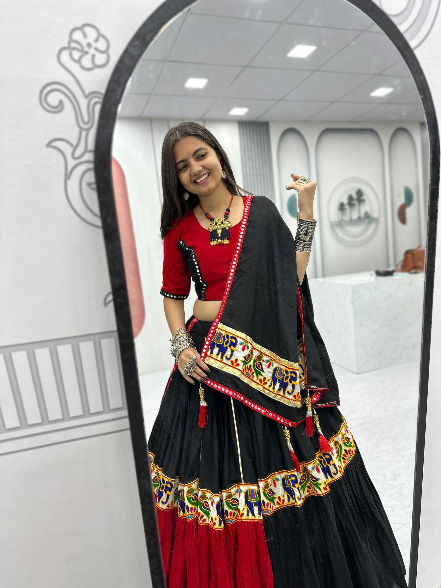 Pure Cotton Lehenga Choli with Gamathi Work