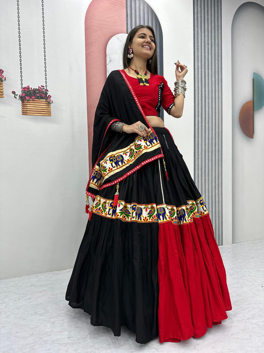 Pure Cotton Lehenga Choli with Gamathi Work