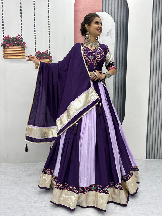 Navratri Special Cotton Lehenga Choli with 5 to 6 Mtr Flair