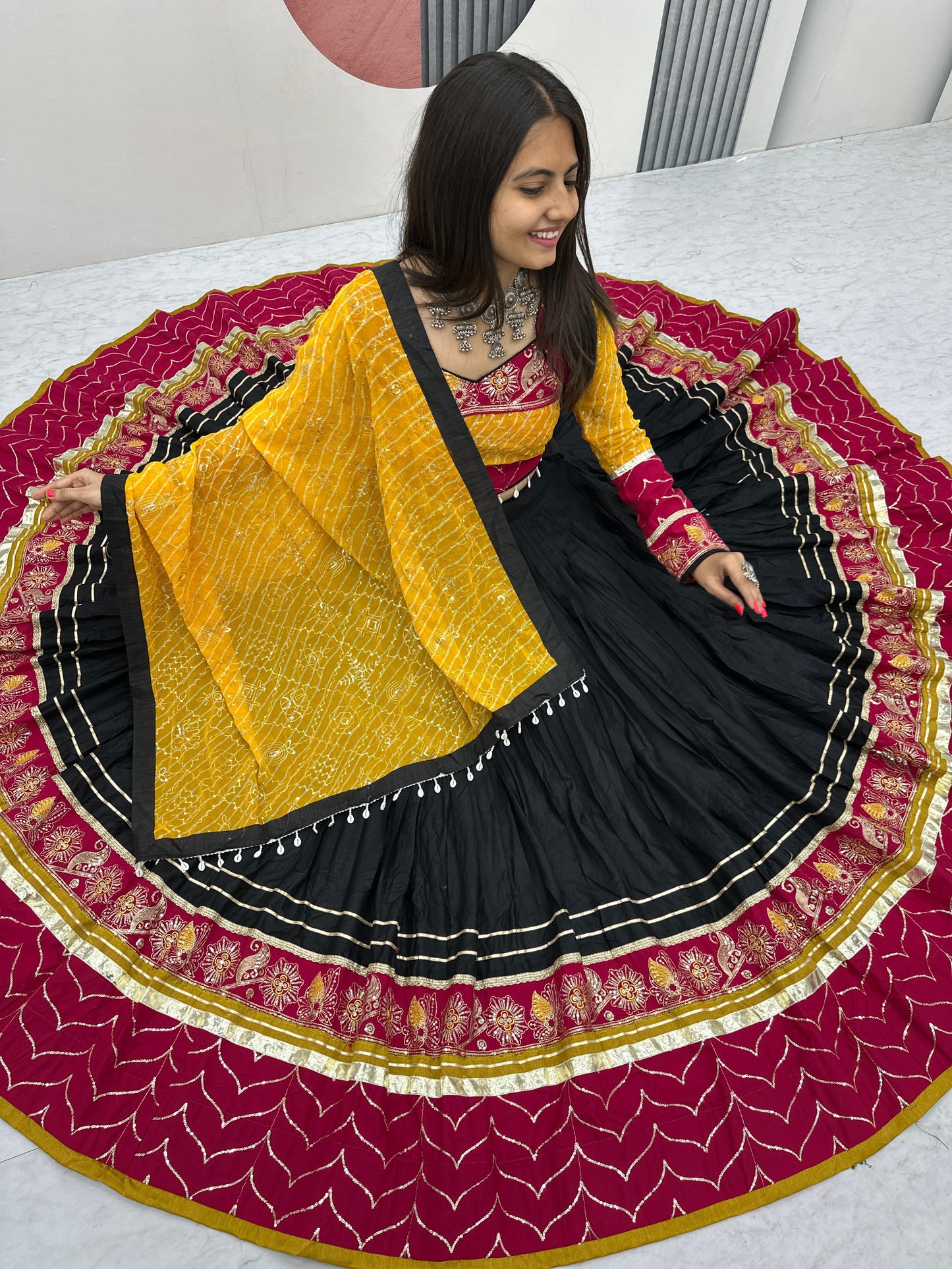 Riyon Cotton Lehenga Choli with Heavy Embroidery Thread And Sequence Work