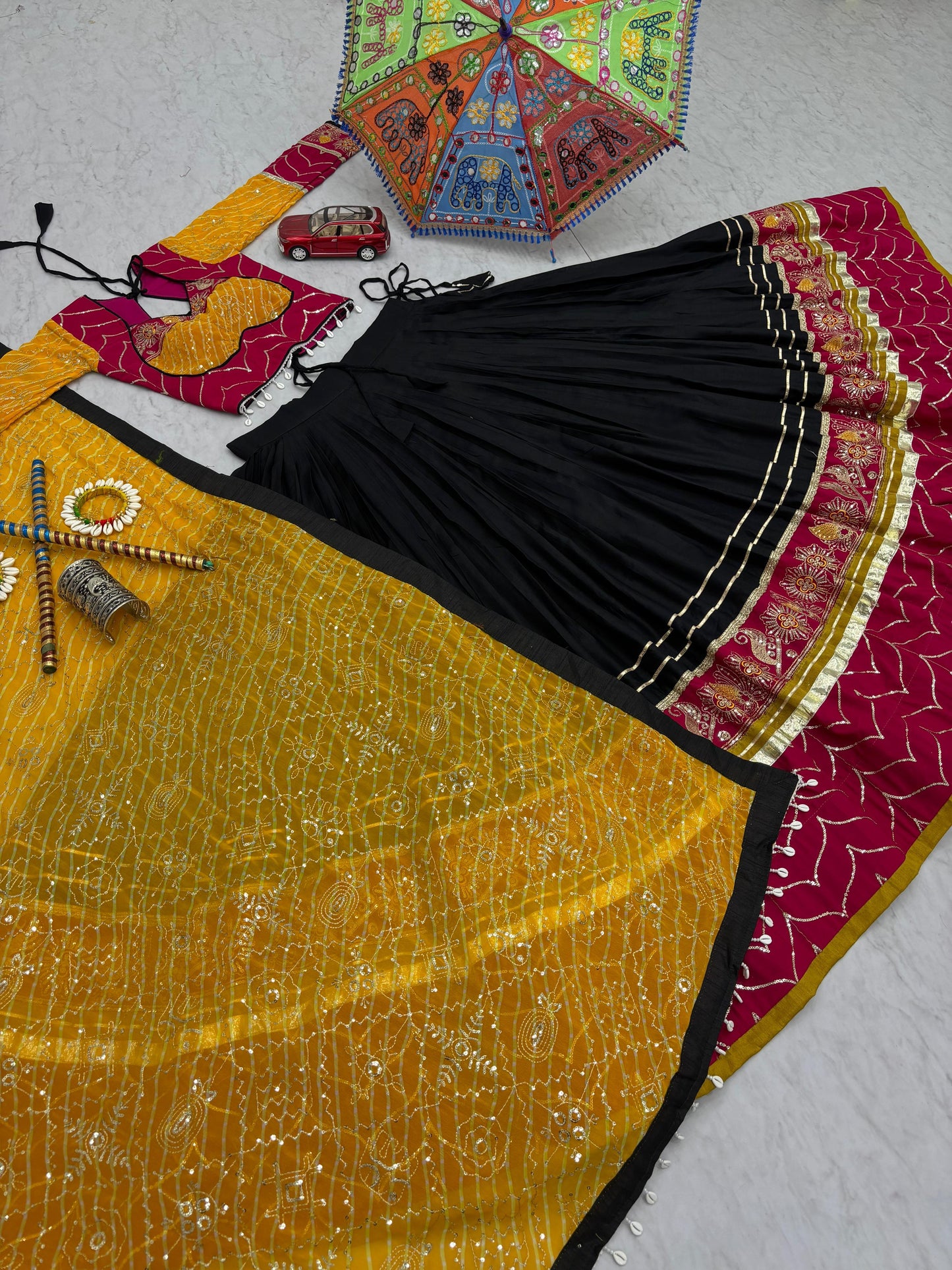 Riyon Cotton Lehenga Choli with Heavy Embroidery Thread And Sequence Work