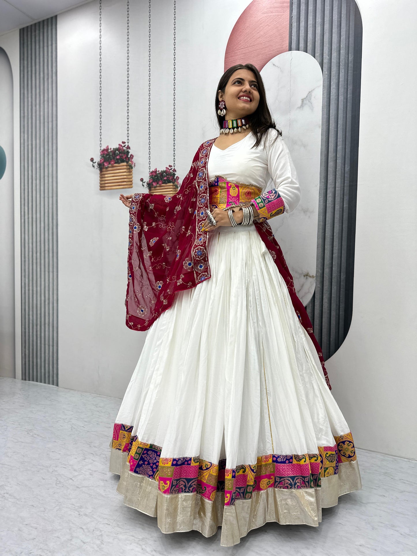 Jacquard Sequence Embroidery Lace Border Lehenga Choli And Dupatta