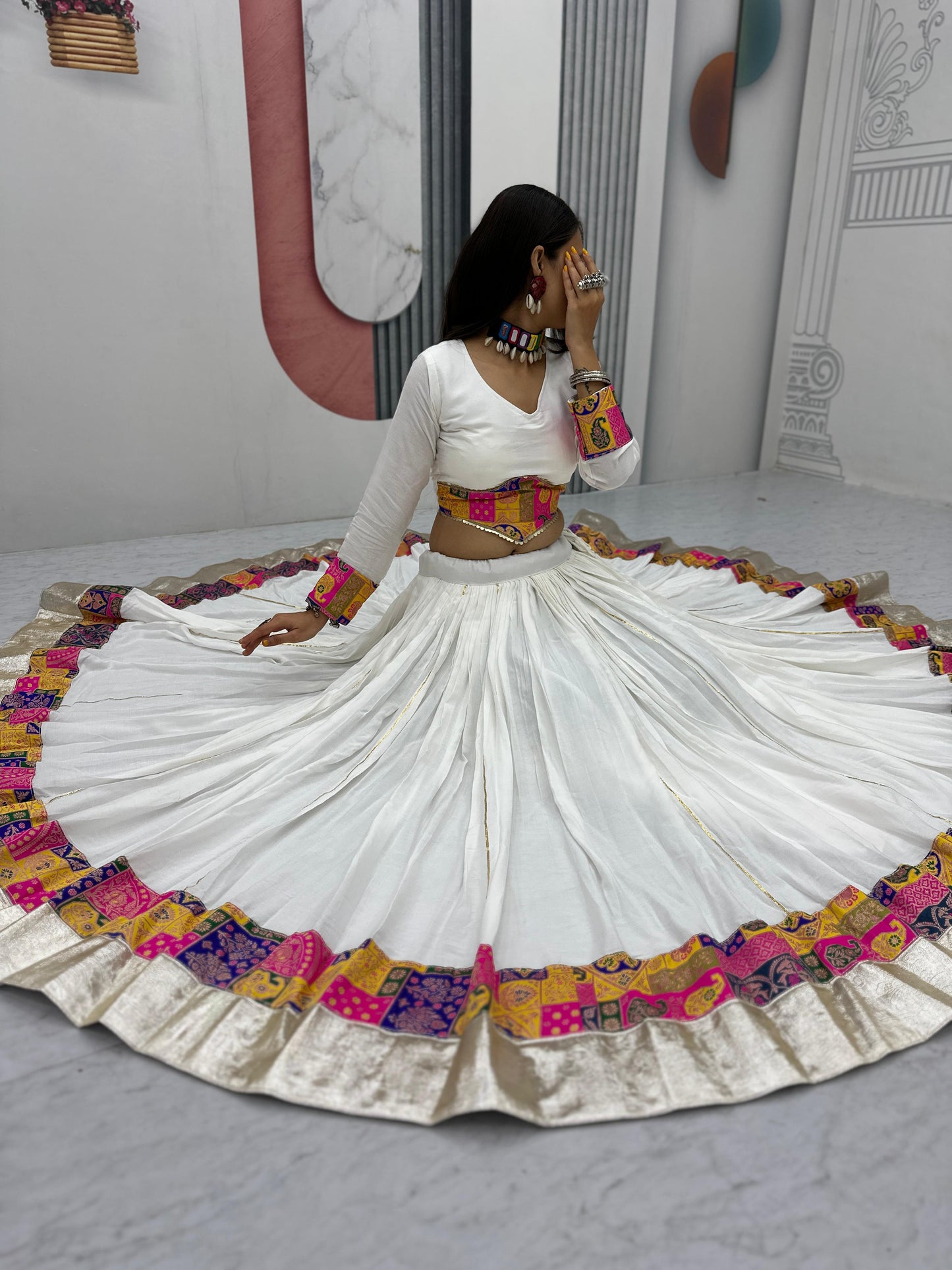 Jacquard Sequence Embroidery Lace Border Lehenga Choli And Dupatta