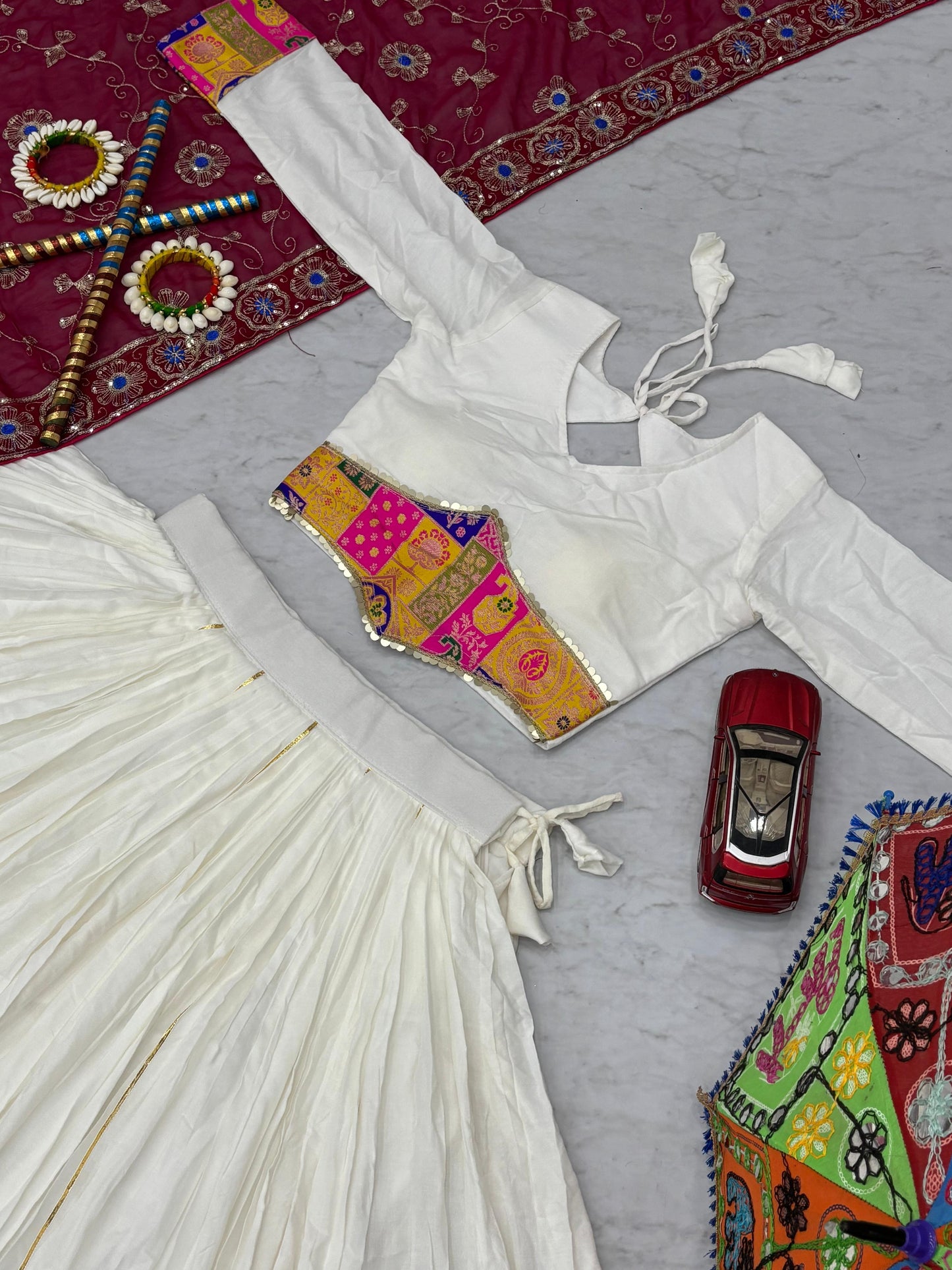 Jacquard Sequence Embroidery Lace Border Lehenga Choli And Dupatta
