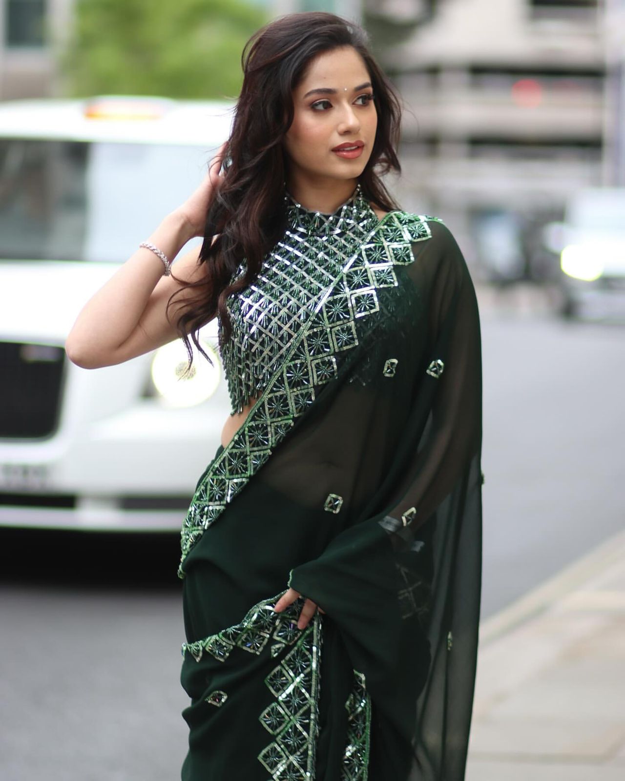 Rangoli Silk Saree with Heavy Sequence Embroidery Work