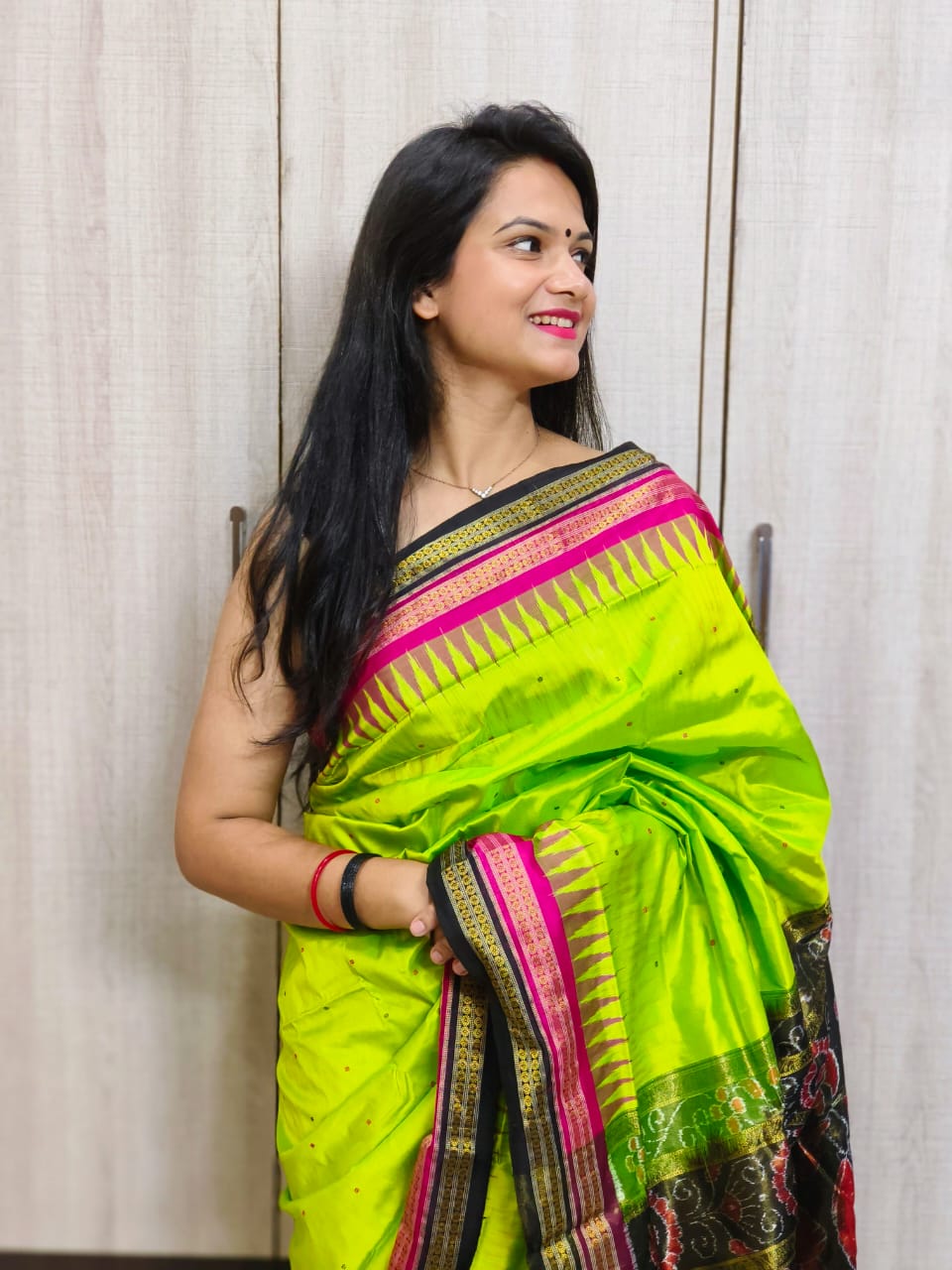 Odisha Sambalpuri Half Tissue Bandha Silk Saree