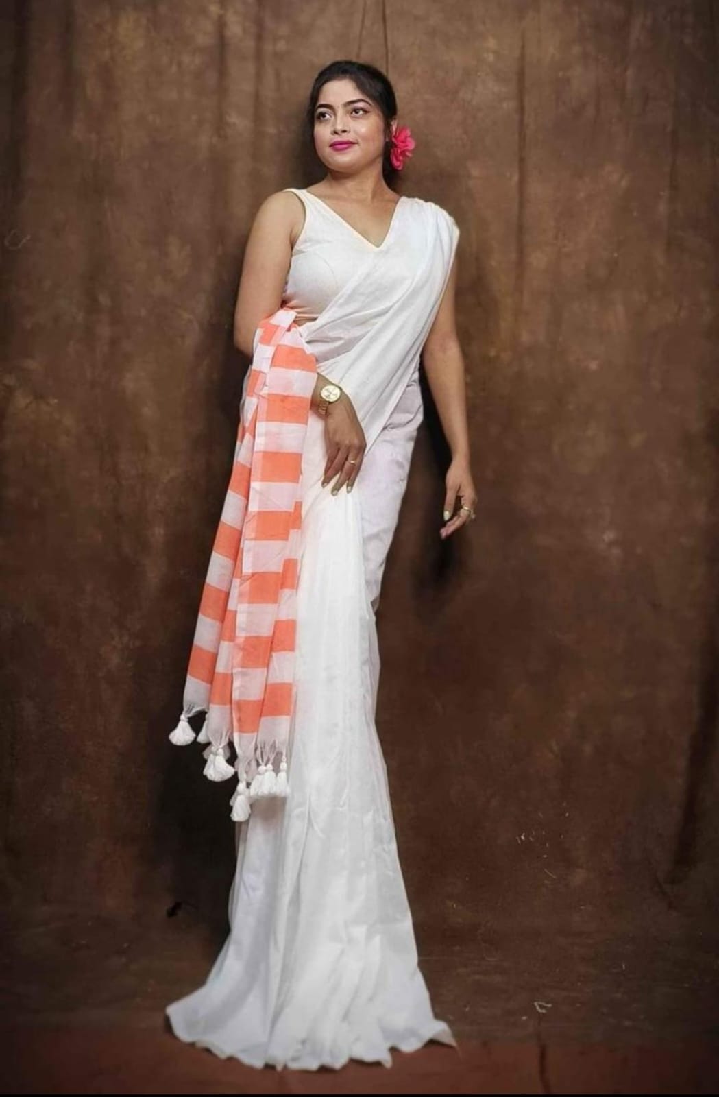 Designer Cotton Indian Handloom Khadi Ethnic Saree
