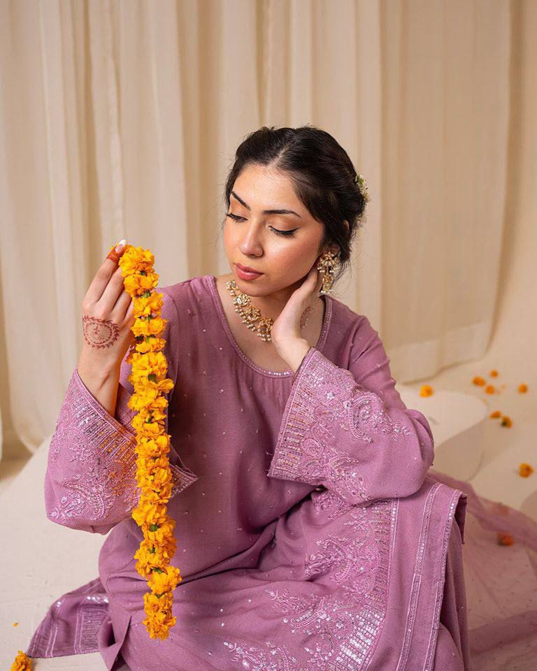 Designer Georgette Salwar Suit with Sequence Embroidery Work