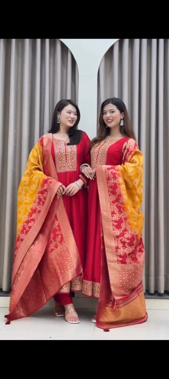 Georgette Flared Anarkali  Set