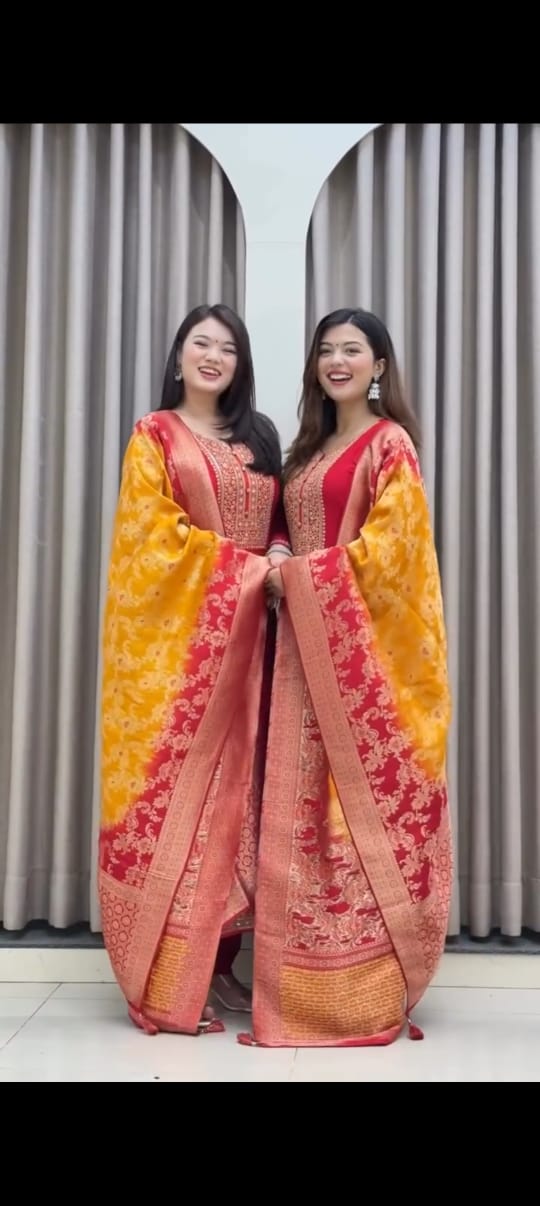 Georgette Flared Anarkali  Set