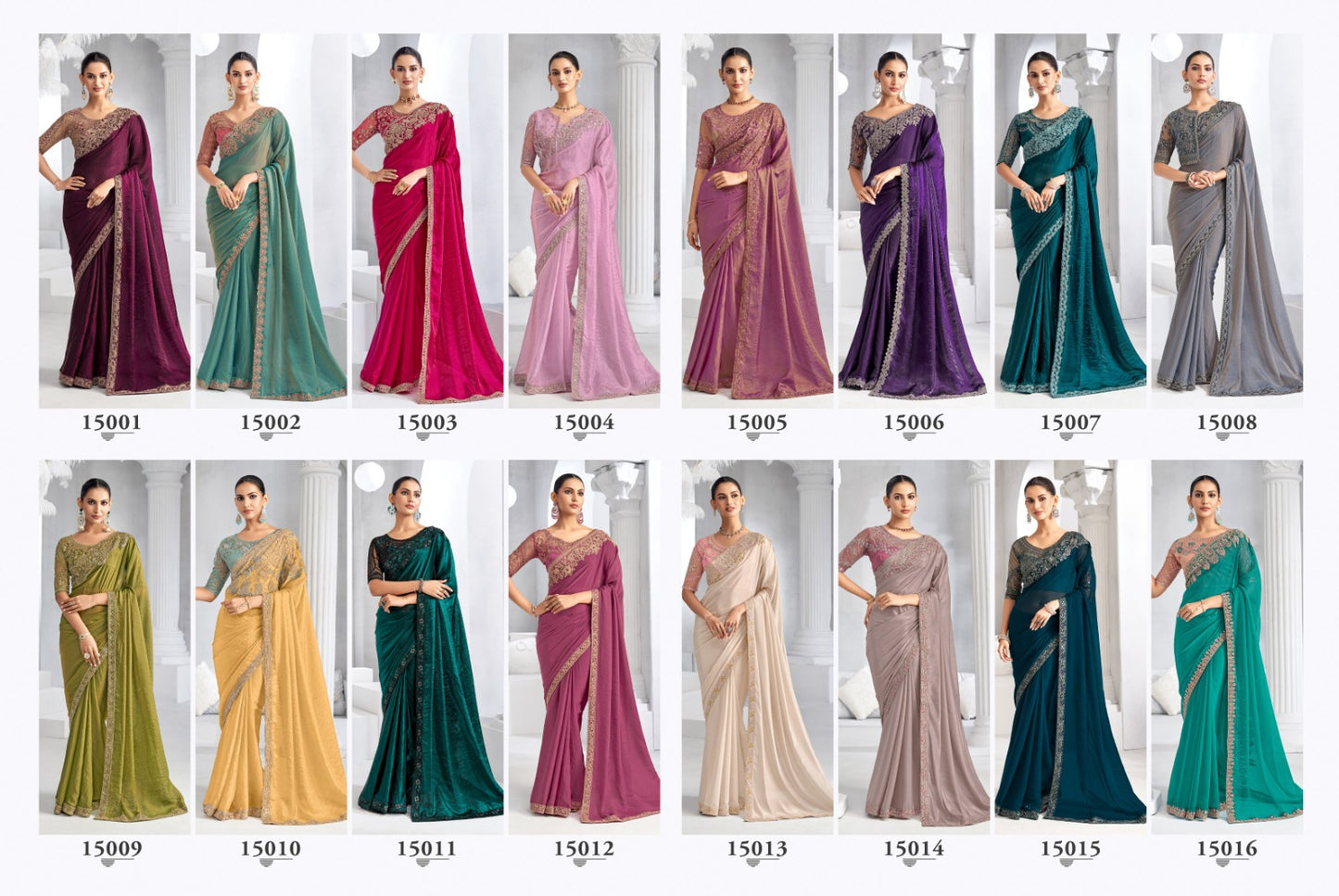 Heavy Embroidered Lace Border Saree with Sequins