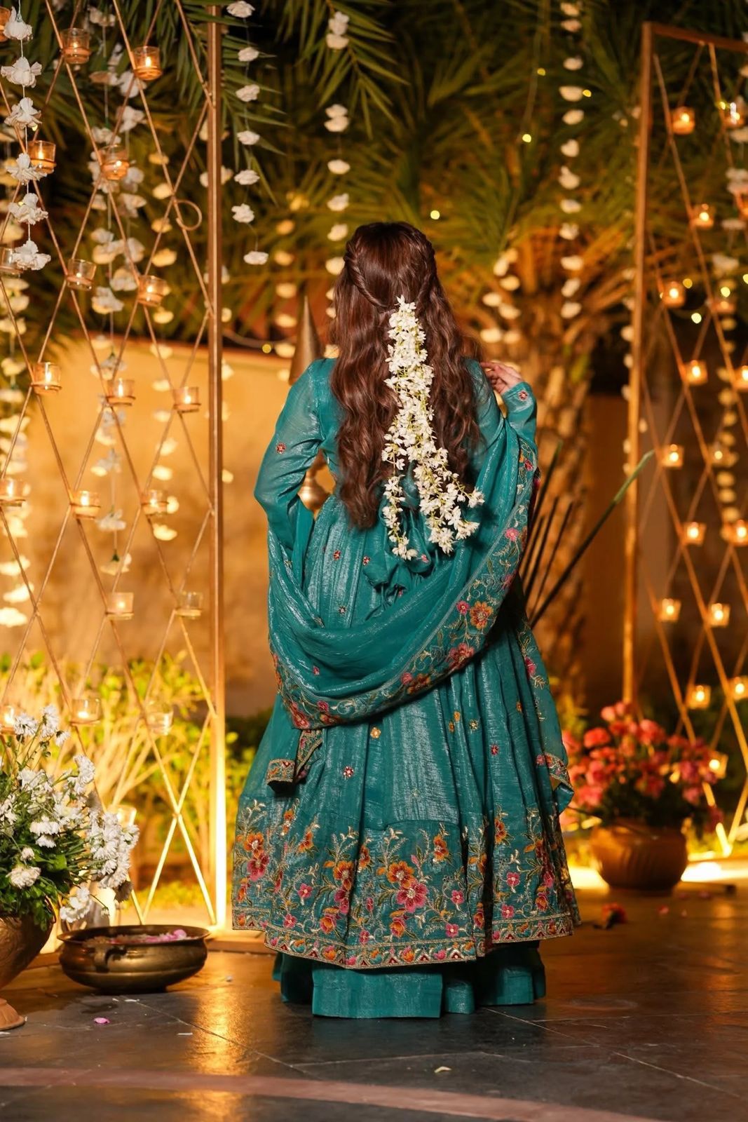 Anarkali Gown with Heavy Embroidery and Sequence Work