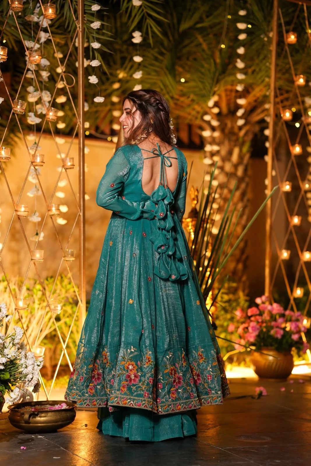 Anarkali Gown with Heavy Embroidery and Sequence Work