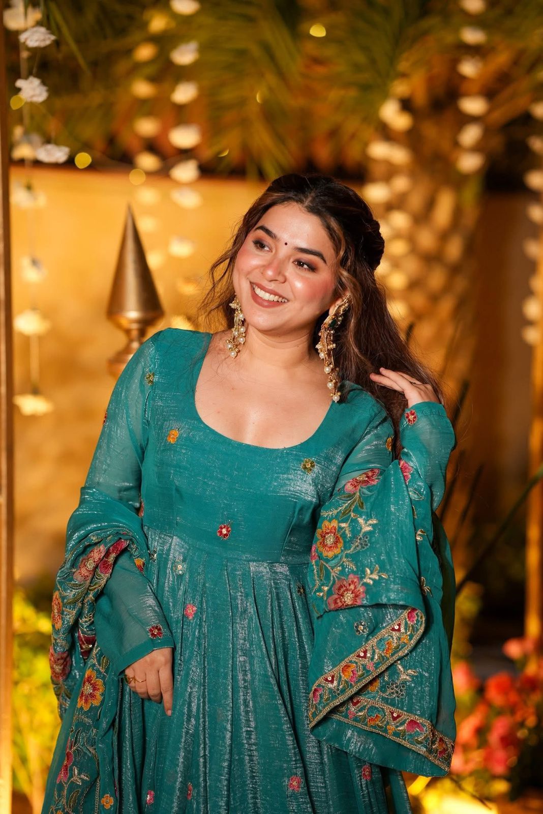 Anarkali Gown with Heavy Embroidery and Sequence Work