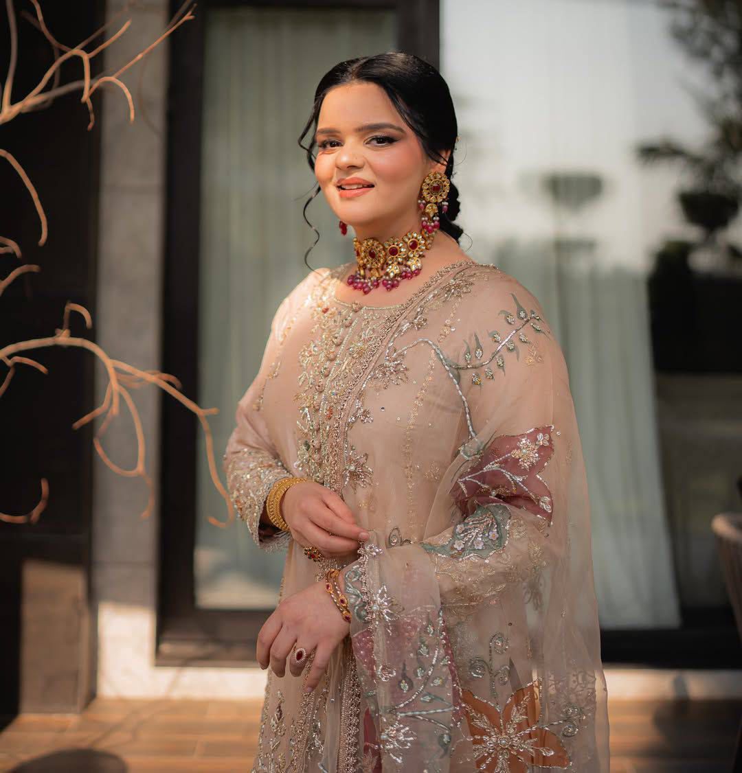 Designer Heavy Chinon Suit with Sequins Embroidery Work